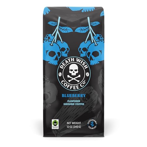 Death Wish Coffee Organic and Fair Trade Dark Roast Ground Coffee for Health-Conscious Coffee Lovers, Ideal for Morning 