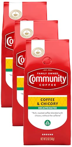  Community Coffee Cafe Special Half-Caff Medium Dark Roast Ground Coffee for Mornings and Special Occasions, 12 Ounces (