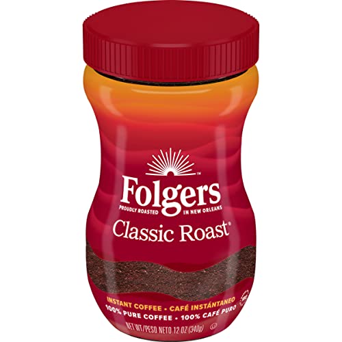  Folgers Classic Roast Instant Coffee, Rich Flavor for Morning Brew, Perfect for Busy Mornings, 8 Ounces
| Folgers Class