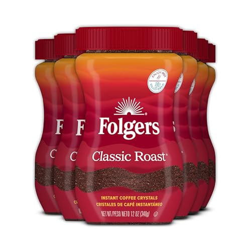  Folgers Classic Roast Instant Coffee, Rich Flavor for Morning Brew, Perfect for Busy Mornings, 8 Ounces
| Folgers Class