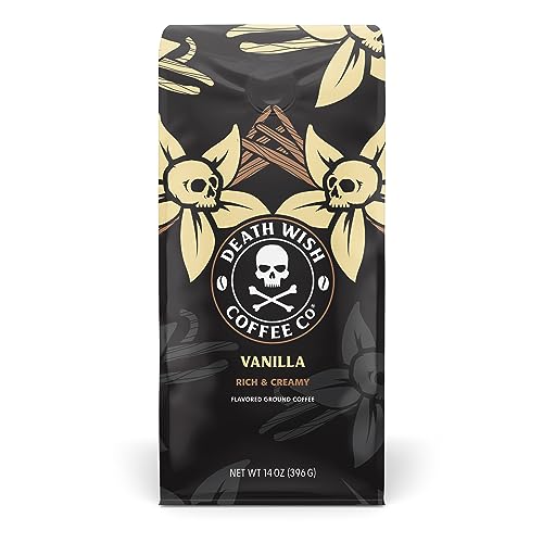 Death Wish Coffee Organic and Fair Trade Dark Roast Ground Coffee for Health-Conscious Coffee Lovers, Ideal for Morning 