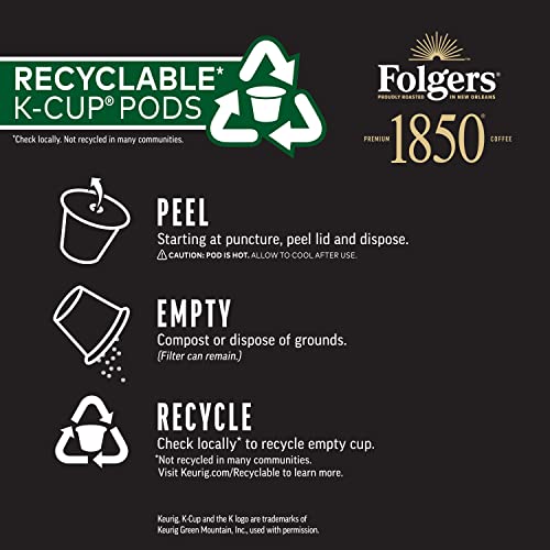  Folgers 1850 Black Gold Dark Roast Coffee for Keurig K-Cups
| Premium Dark Roast Folgers 1850 10 K-Cup Pods for Keurig 