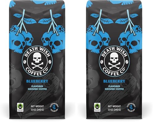 Death Wish Coffee Organic and Fair Trade Dark Roast Ground Coffee for Health-Conscious Coffee Lovers, Ideal for Morning 