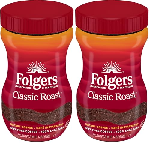  Folgers Classic Roast Instant Coffee, Rich Flavor for Morning Brew, Perfect for Busy Mornings, 8 Ounces
| Folgers Class