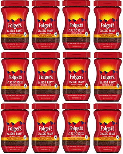  Folgers Classic Roast Instant Coffee, Rich Flavor for Morning Brew, Perfect for Busy Mornings, 8 Ounces
| Folgers Class