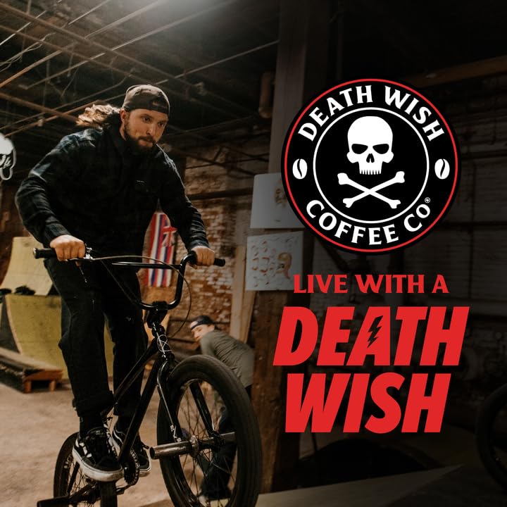 Death Wish Coffee Organic and Fair Trade Dark Roast Ground Coffee for Health-Conscious Coffee Lovers, Ideal for Morning 