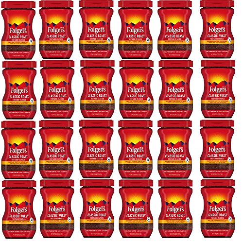  Folgers Classic Roast Instant Coffee, Rich Flavor for Morning Brew, Perfect for Busy Mornings, 8 Ounces
| Folgers Class