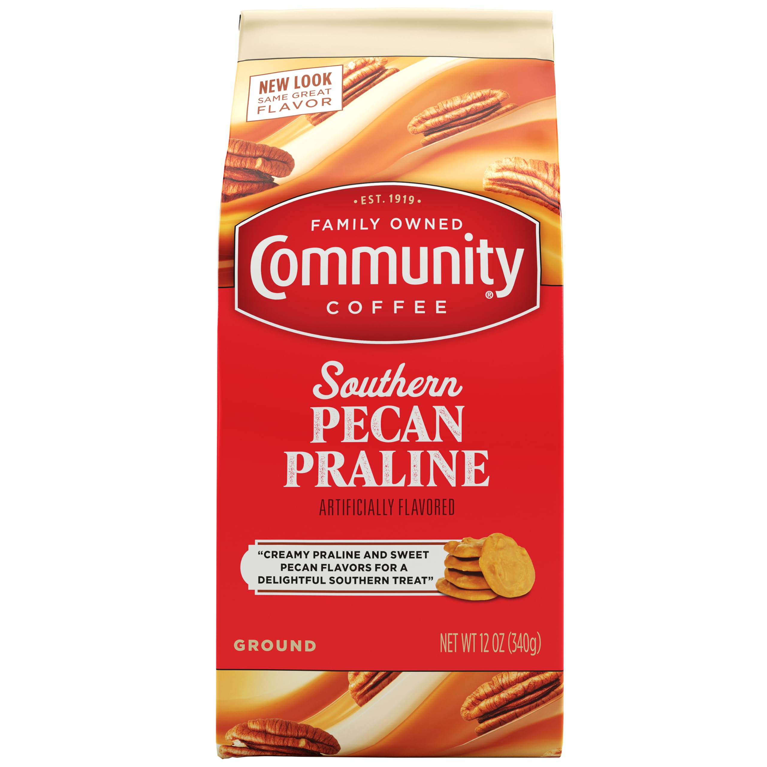 Community Coffee Southern Pecan Praline Flavored Medium Roast Ground Coffee, Ideal for Home Enthusiasts, Perfect for Mor