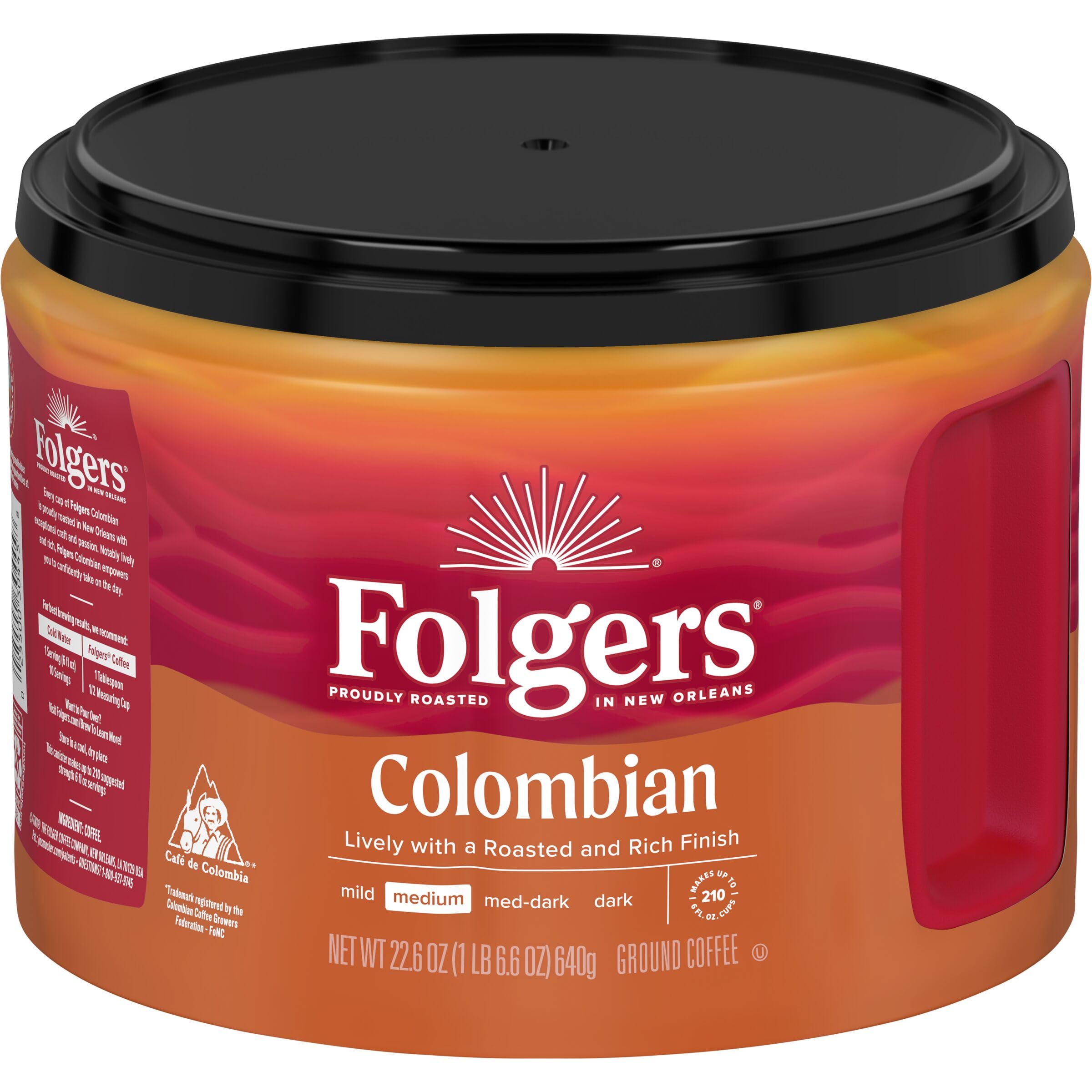  Folgers Colombian Medium Roast Ground Coffee - Rich Flavor for Coffee Lovers - Ideal for Morning Brew
| Folgers Colombi